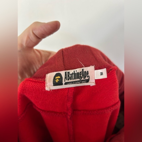 BAPE (A BATHING APE) Red Camo Sweatpants Medium - Picture 10 of 13